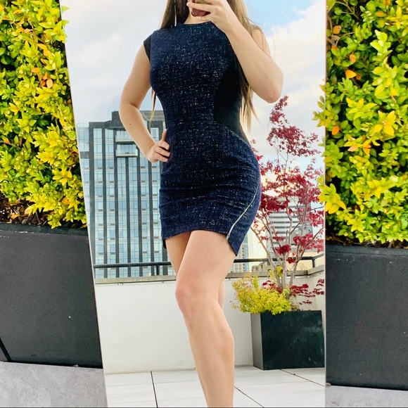 Anthropologie TIME Wool Metal Zipper Shaper Fashion Mini Dress - Picture 11 of 16